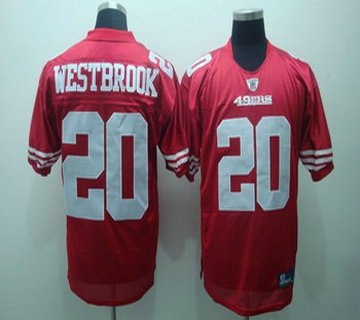 san francisco 49ers 20 brian westbrook red