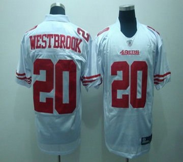 san francisco 49ers 20 brian westbrook white