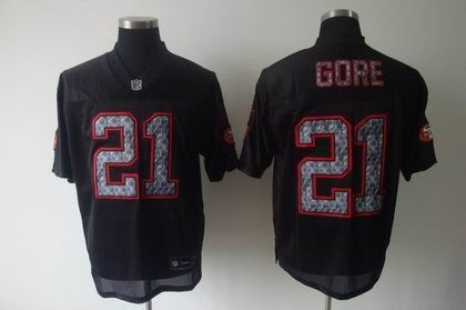 san francisco 49ers 21 frank gore black united sideline jerseys