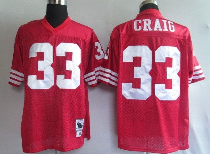 san francisco 49ers 33# craig red