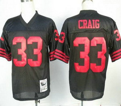 san francisco 49ers 33 craig black throwback jerseys