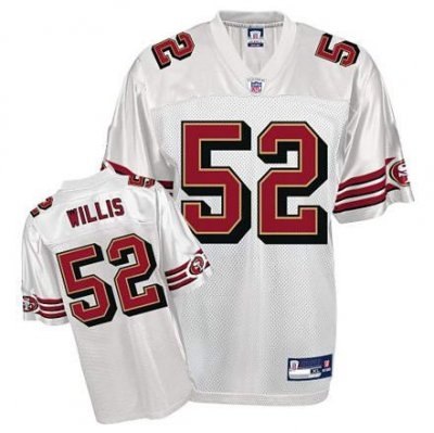 san francisco 49ers 52# patrick willis white jersey