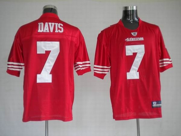 san francisco 49ers 7 davis red jerseys