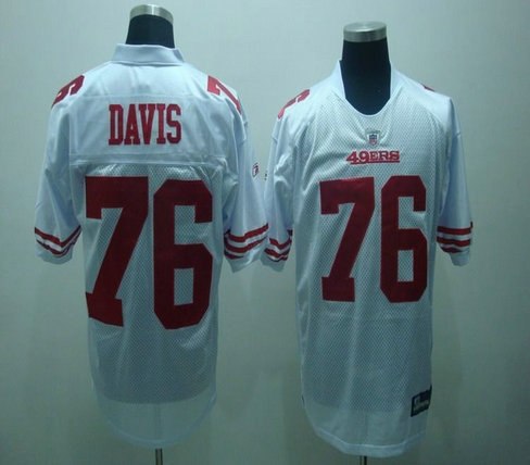 san francisco 49ers 76 a davis white jerseys