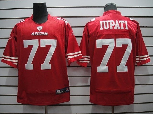 san francisco 49ers 77 iupati red jersey