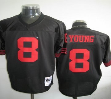 san francisco 49ers 8 young black jersey
