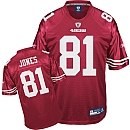san francisco 49ers 81 brandon jones team color red jersey