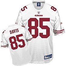 san francisco 49ers 85 vernon davis white jersey