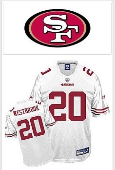 san francisco 49ers brian westbrook white jersey