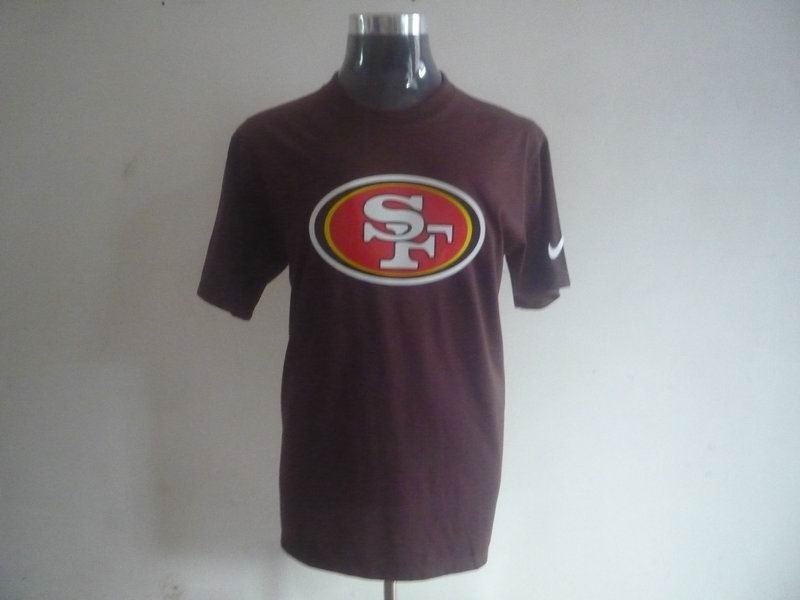 san francisco 49ers sideline legend authentic logo dri-fit t-shirt brown