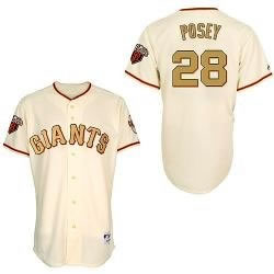 san francisco giants 28# buster posey cream gold name kid jerseys san francisco giants 28# buster posey cream gold name kid jerseys
