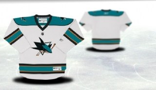 san jose sharks youth white jersey (blank or customized) san jose sharks youth white jersey (blank or customized)