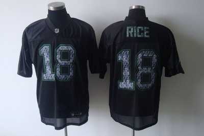 seattle seahawks 18# rice black[united sideline]