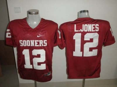 sooners #12 landy jones red embroidered ncaa jersey sooners #12 landy jones red embroidered ncaa jersey