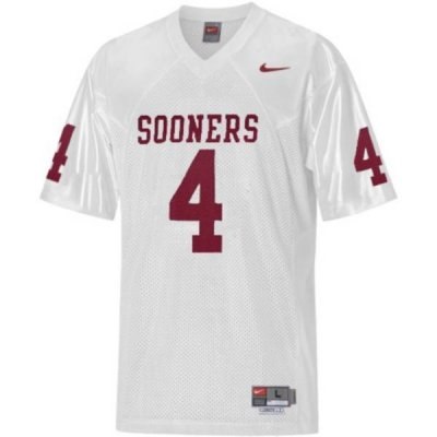 sooners #4 white embroidered ncaa jersey sooners #4 white embroidered ncaa jersey