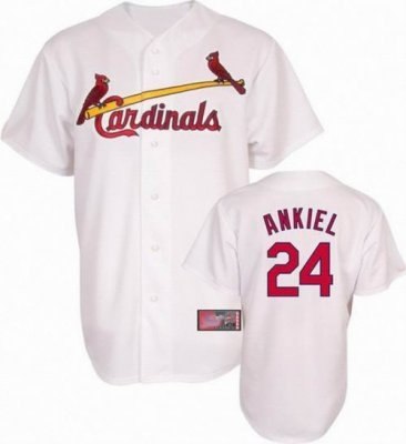 st.louis cardinals #24 ankiel white jersey