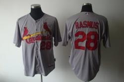 st.louis cardinals 28# rasmus grey jerseys