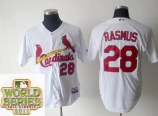 st.louis cardinals 28 colby rasmus white 2011 world