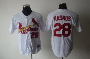 st louis cardinals 28 rasmus white jersey