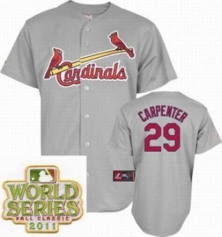 st.louis cardinals 29 chris carpenter grey 2011 world