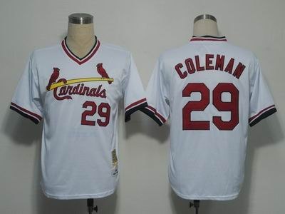 st louis cardinals 29 coleman white m&n 1985