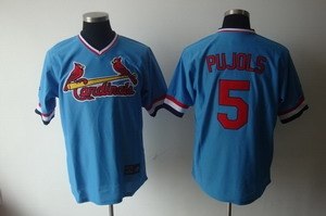 st louis cardinals 5 albert pujols cooperstown blue