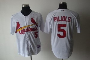 st louis cardinals 5 pujols white jerseyss