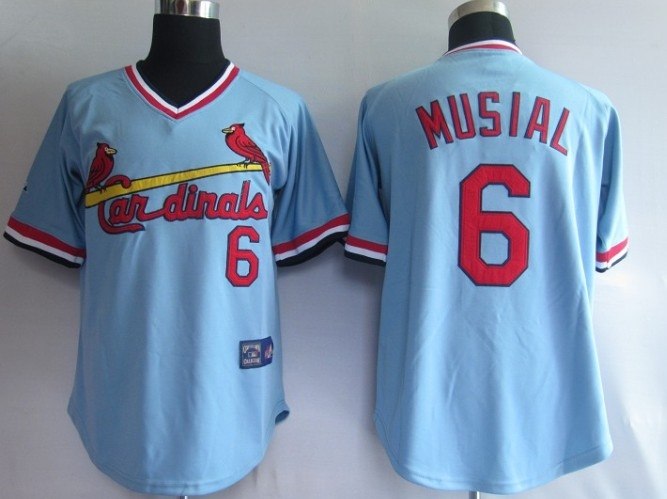 st.louis cardinals 6# musial lt blue