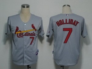 st louis cardinals 7 holliday grey cool base