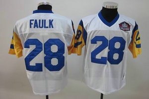 st louis rams 28 marshall faulk white hall of fame patch jerseys st louis rams 28 marshall faulk white hall of fame patch jerseys