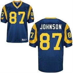 st.louis rams 87# johnson blue jerseys st.louis rams 87# johnson blue jerseys