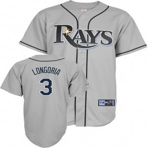 tampa bay rays #3 evan longoria gray jerseys