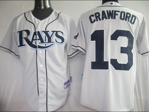 tampa bay rays 13 carl crawford grey jerseys