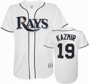 tampa bay rays 19 kazmir white baseba