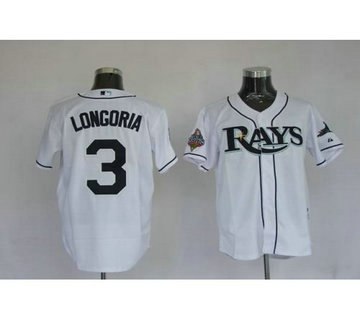 tampa bay rays 3 longoria white jerseys