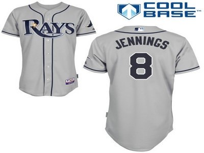 tampa bay rays 8 desmond jennings grey cool base jerseys
