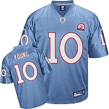 tennessee titans houston oilers afl 50th anniversary vince young light blue jersey tennessee titans houston oilers afl 50th anniversary vince young light blue jersey