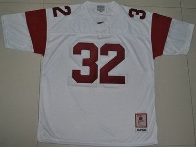 trojans #32 o.j. simpson white embroidered ncaa jersey trojans #32 o.j. simpson white embroidered ncaa jersey