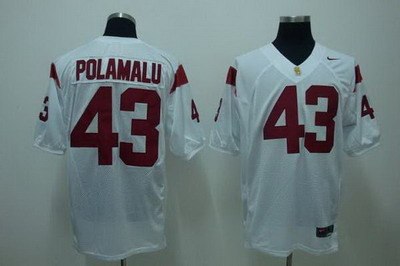 trojans #43 troy polamalu white embroidered ncaa jersey trojans #43 troy polamalu white embroidered ncaa jersey
