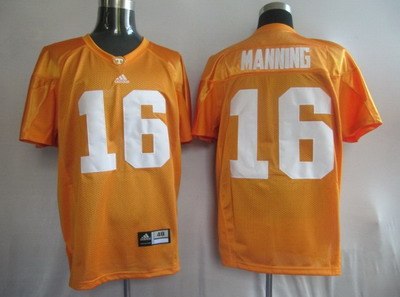 vols #16 peyton manning orange embroidered ncaa jersey