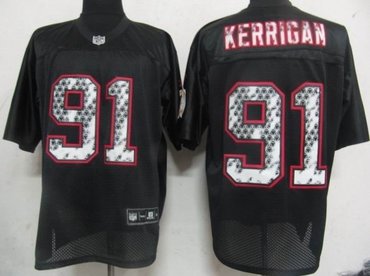 washington red skins 91 kerrigan black united sideline jerseys