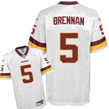 washington redsking 5 c.brennan white jersey