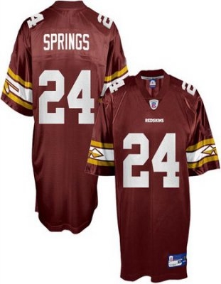 washington redskins #24 shawn springs red washington redskins #24 shawn springs red