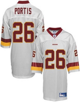 washington redskins #26 clinton portis white