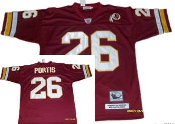 washington redskins #26 portis throwback red