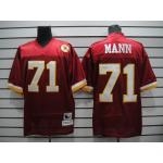 washington redskins #71 mann riggins m&n red