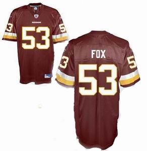washington redskins 53 fox red jersey washington redskins 53 fox red jersey