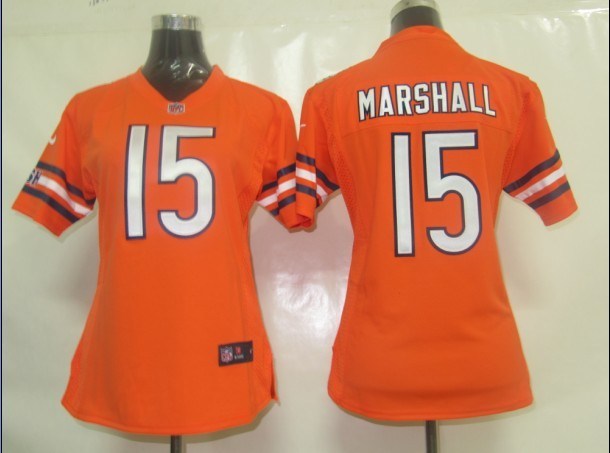 women's chicago bears 15 brandon marshall game orange jerseys