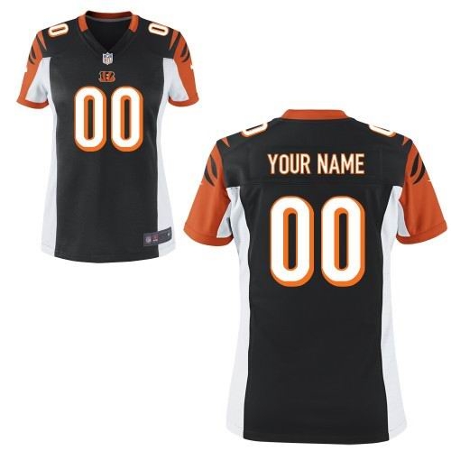 women's cincinnati bengals customized game team black jerseys women's cincinnati bengals customized game team black jerseys