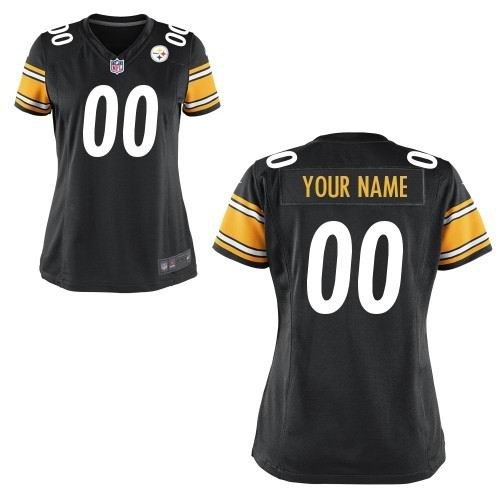 women's pittsburgh steelers customized game team black jerseys women's pittsburgh steelers customized game team black jerseys